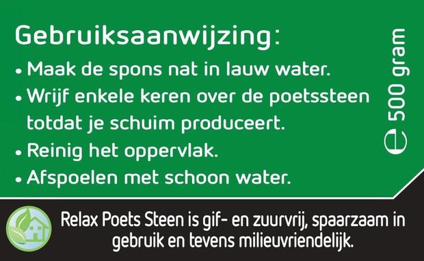 gebruiksaanwijzing poetssteen